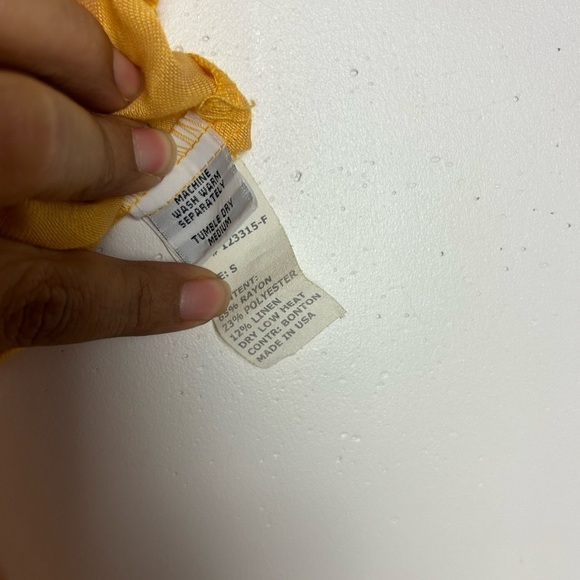 Cut Loose Baggies Linen Pull on minimalist boho adjustable Length cuffed skirt S - Picture 6 of 12